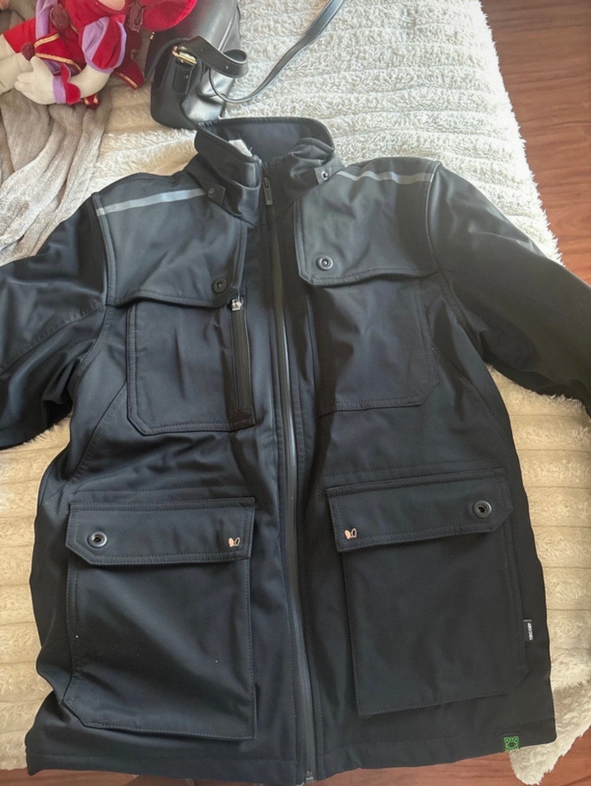 Tricorp jas met kleine bedrukking, Kleding | Heren, Ophalen of Verzenden, Zo goed als nieuw, Maat 46 (S) of kleiner, Zwart