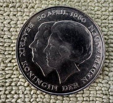 1 Gulden Beatrix 1980 - Inhuldigingsmunt, Ophalen of Verzenden, Koningin Beatrix, 1 gulden, Losse munt