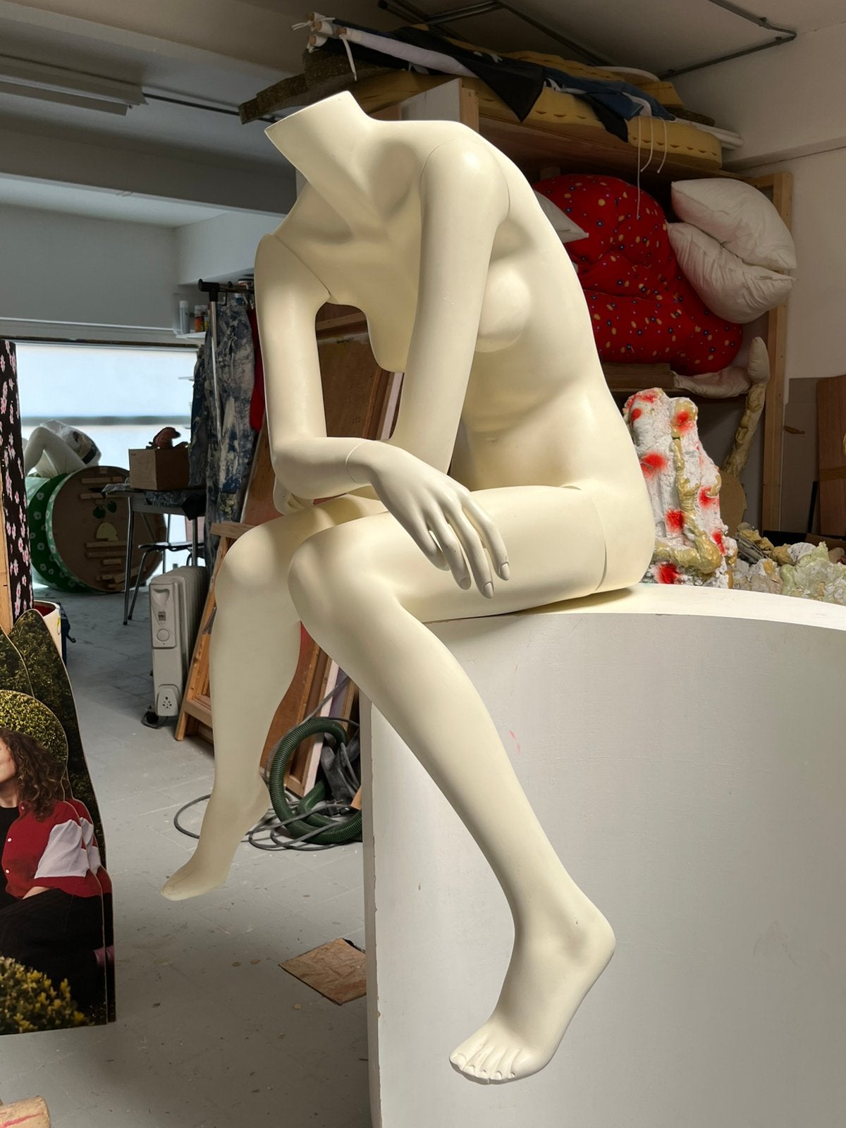 Vintage etalagepop / paspop dame perfecte staat, Ophalen, Weerbestendig, Kunststof, 1 meter - 2 meter
