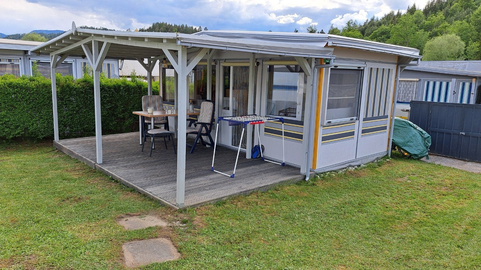 Caravan met aanbouw en overdekt terras - Oostenrijk, Ophalen of Verzenden