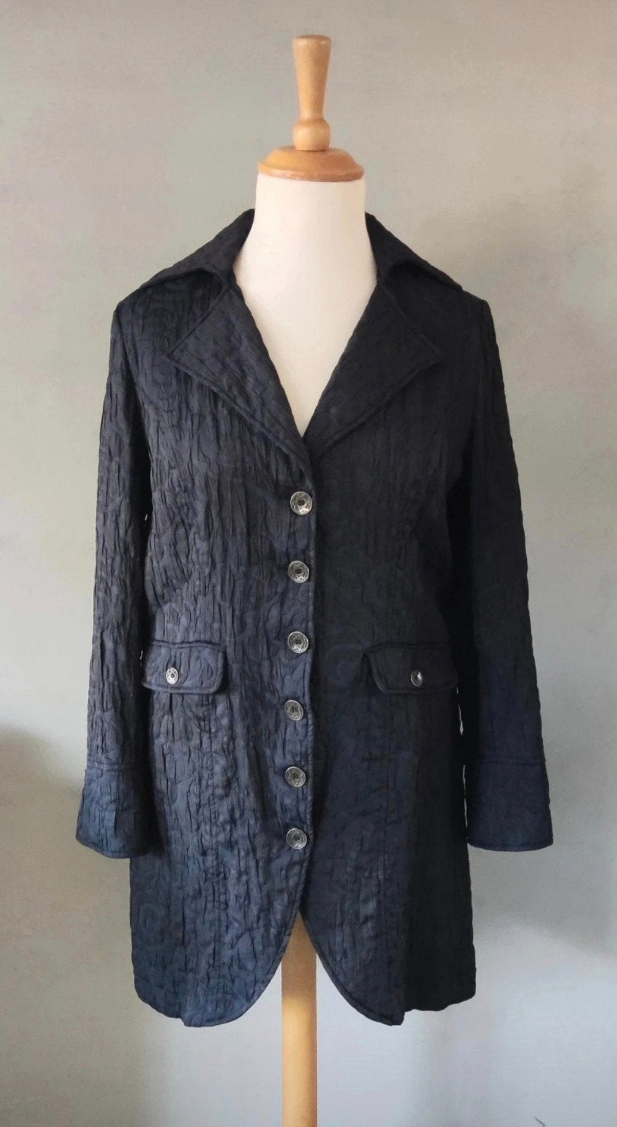 Tence zwarte jas met stiksels maat 40, Kleding | Dames, Maat 38/40 (M), Zwart, Tence, Ophalen of Verzenden