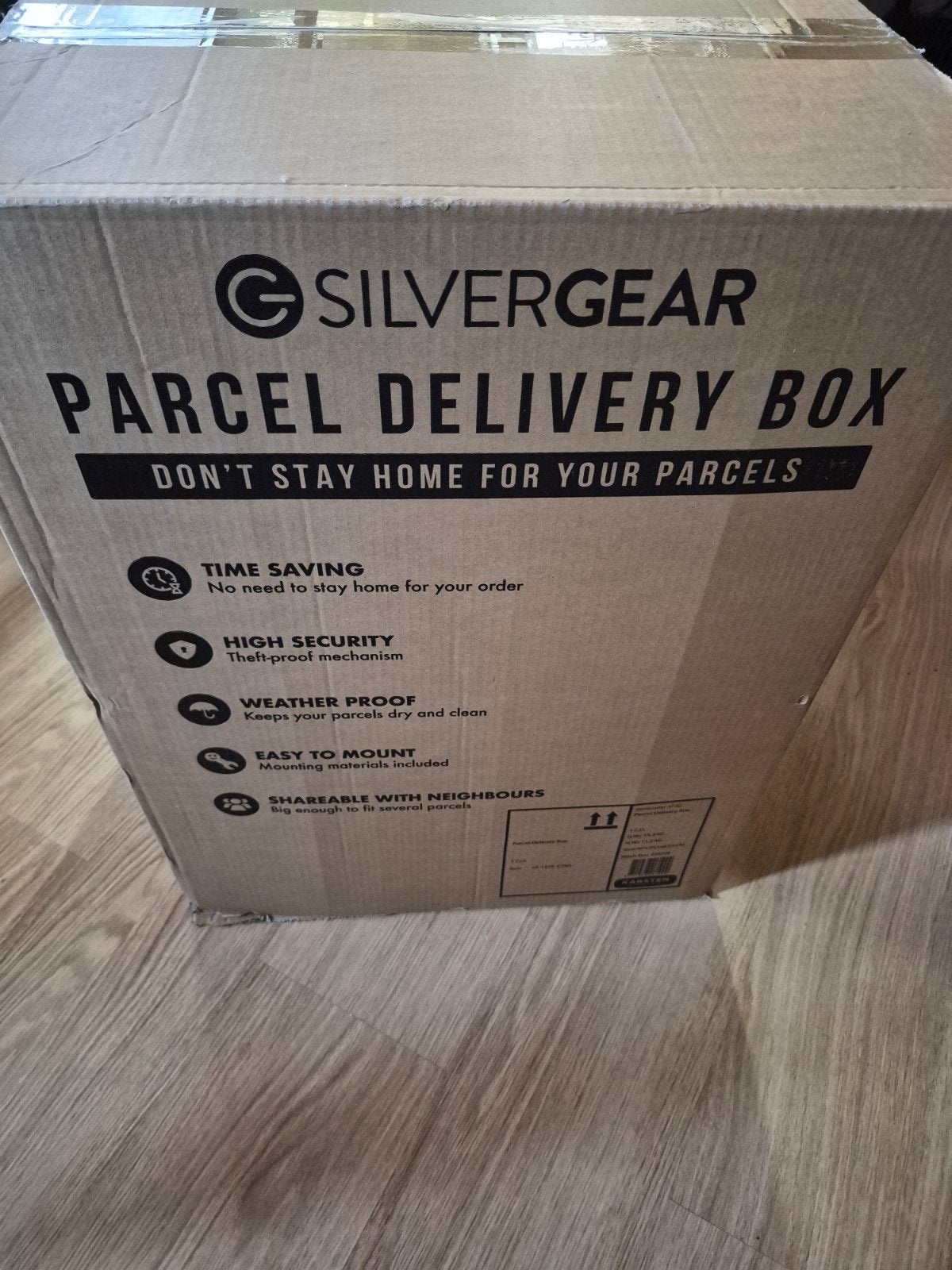 Silvergear Pakketbrievenbus - Zwart - Nieuw, Ophalen of Verzenden, Nieuw, Wandbrievenbus