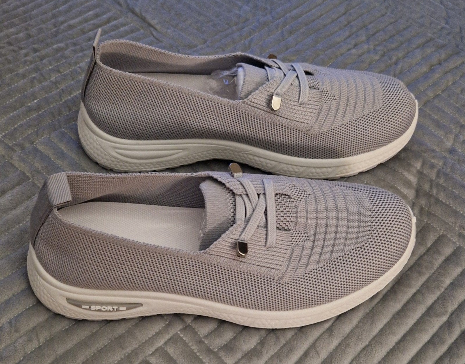 Grijze instappers maat 39 - Nieuw, Kleding | Dames, Schoenen, Verzenden, Instappers, Nieuw, Grijs
