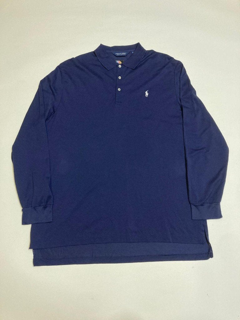 Ralph Lauren Longsleeve Polo – XL - Blue - NBC Sports, Blauw, Ralph Lauren, Maat 56/58 (XL), Ophalen of Verzenden