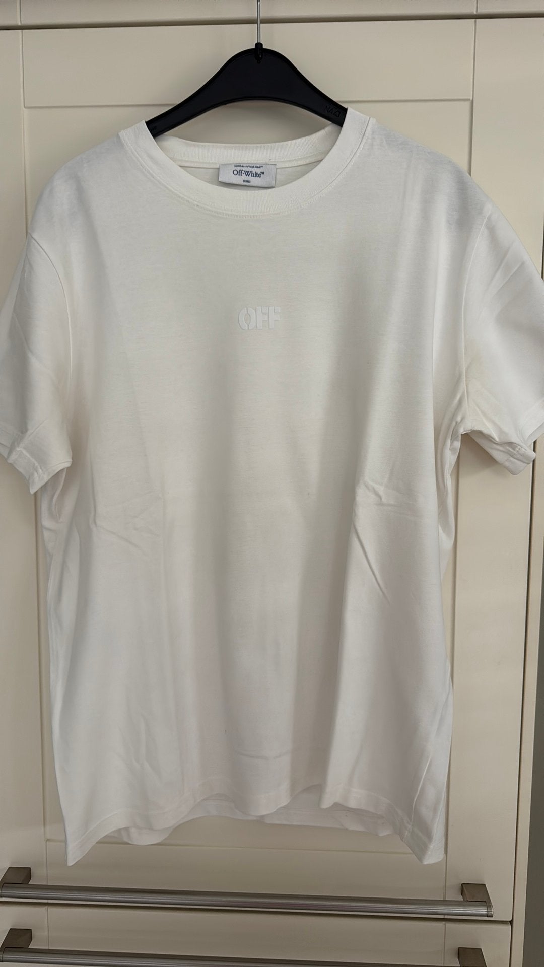 Off White T shirt  maat M, Kleding | Heren, T-shirts, Ophalen of Verzenden, Zo goed als nieuw, Maat 48/50 (M), Wit