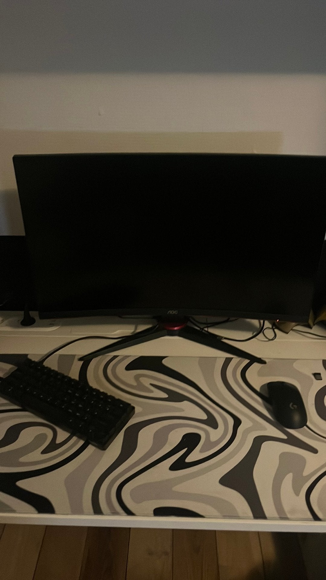 Monitor curved muis en toetsenboard plus de muismat, Ophalen, Curved, VA, Full HD