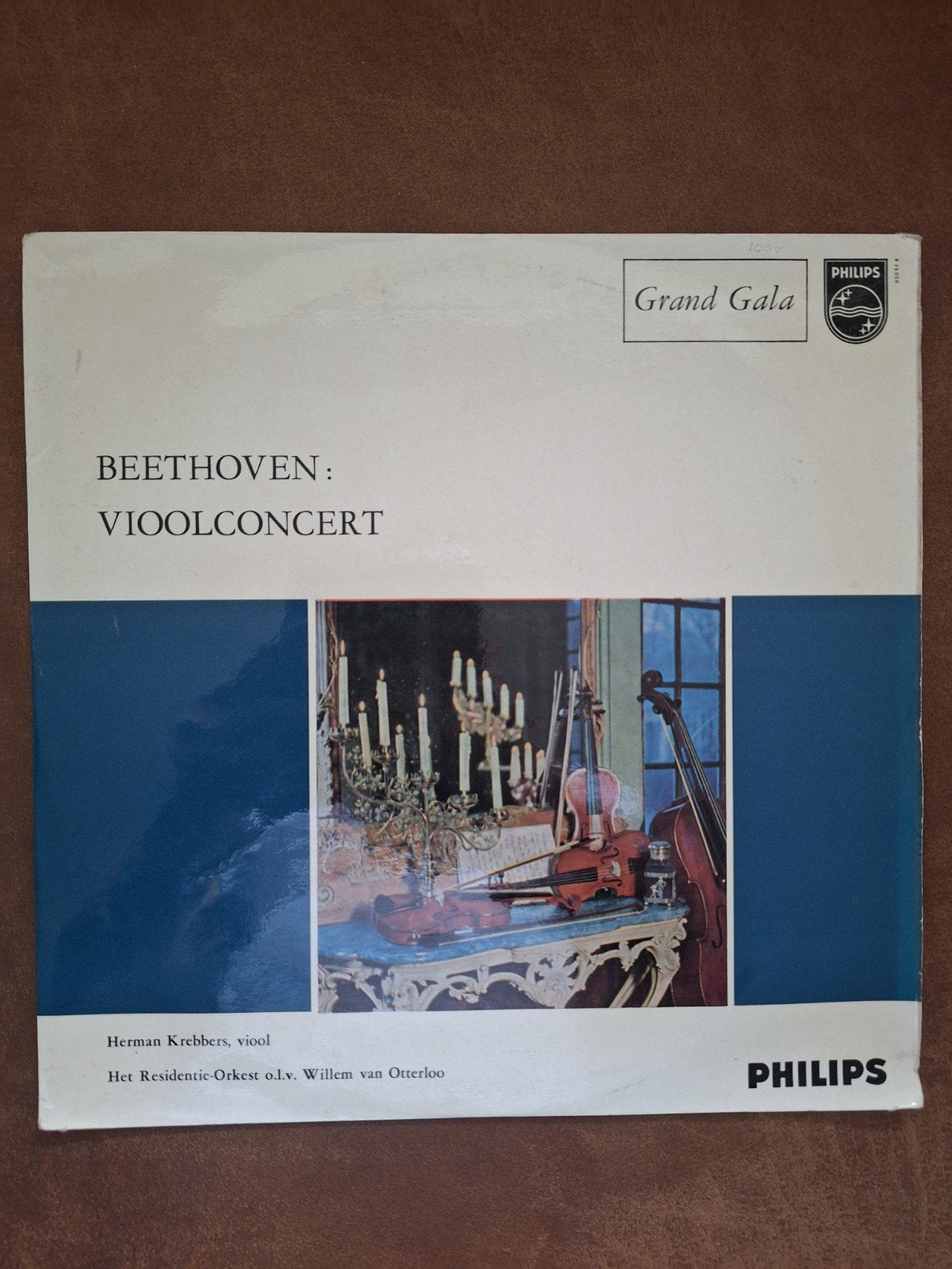 LP Beethoven - Vioolconcert in D op. 61 - Herman Krebbers, Gebruikt, 10 inch, Overige typen, Ophalen of Verzenden