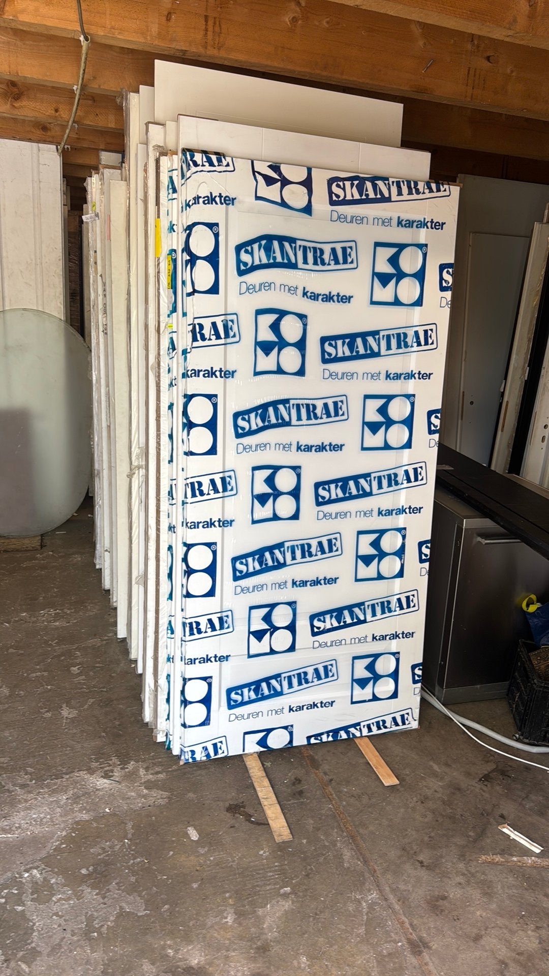Opdek paneeldeur 93x201.5 cm niet geboord nr 422, Doe-het-zelf en Verbouw, Deuren en Horren, Ophalen, 80 tot 100 cm, Binnendeur