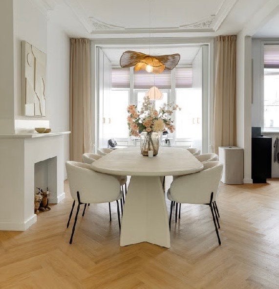 Table du Sud Eettafel Halve Cirkel Grint Leefbeton 260x120cm, Huis en Inrichting, Tafels | Eettafels, Ophalen, Overige materialen
