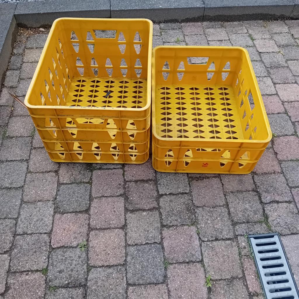 2x Gele kratten - Handige opbergers voor thuis of werk, Ophalen of Verzenden, Gebruikt