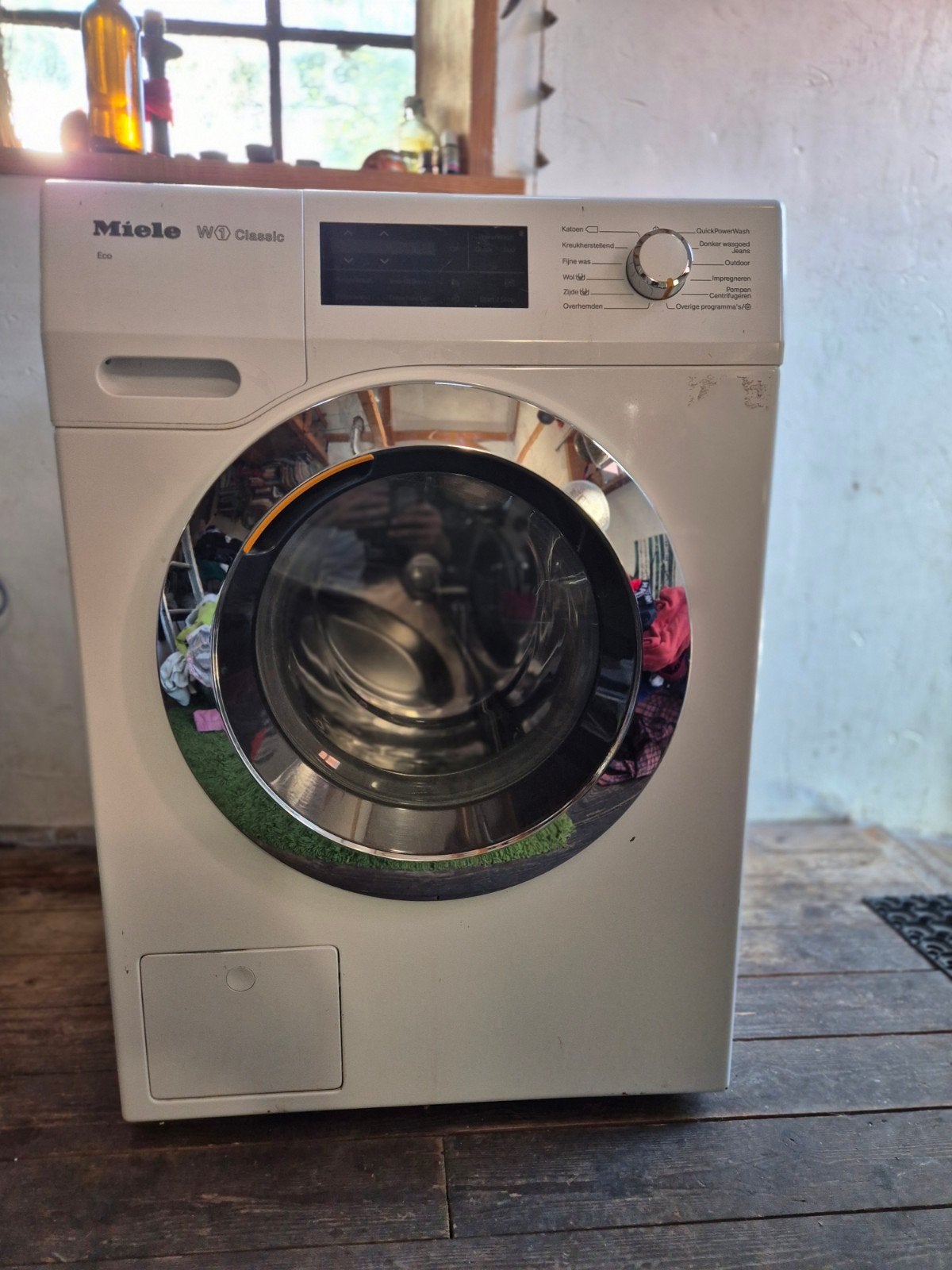 Miele W1 Classic WCI330 Wasmachine, Ophalen, 1200 tot 1600 toeren, Gebruikt, Kort programma