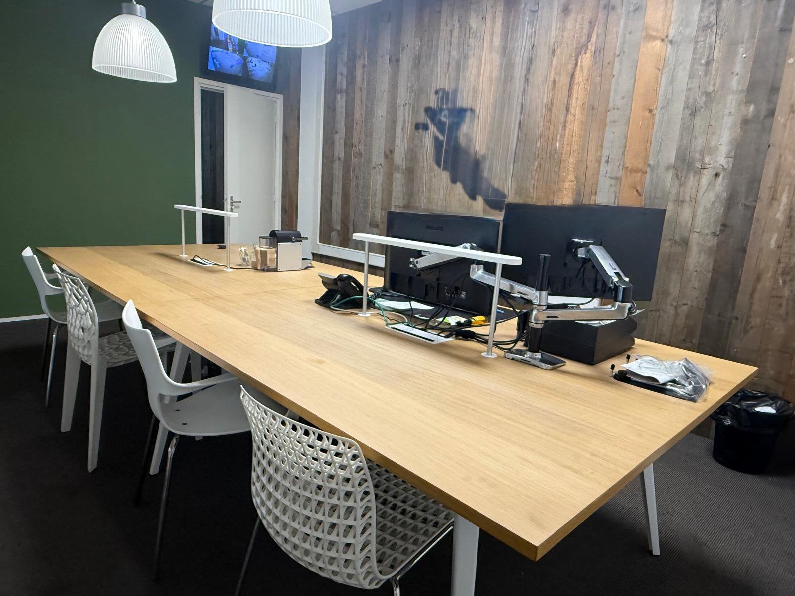 2x Duo bureau/ Dubbel bureau Werkplek B 180 x D 140 x H 77, Ophalen, Buro@buro.nl, 140 cm, 180 cm