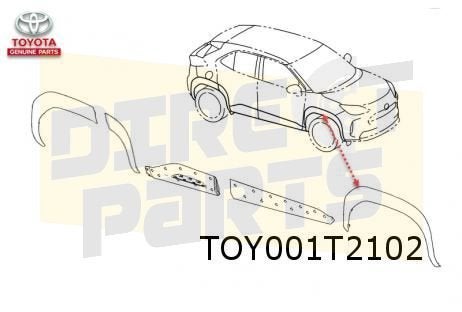 Toyota Yaris Cross (8/21-) (MXP) wielkuiplijst Rechts voor O, -, Verzenden, -, Nieuw