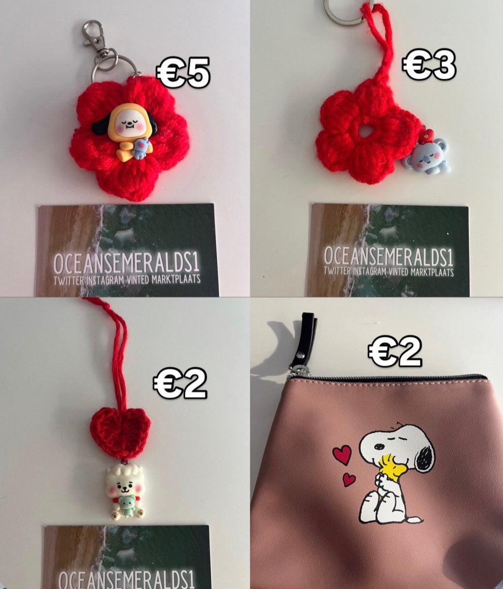 BTS BT21 keychains, Snoopy tasje, Ophalen of Verzenden, Zo goed als nieuw, Kleding