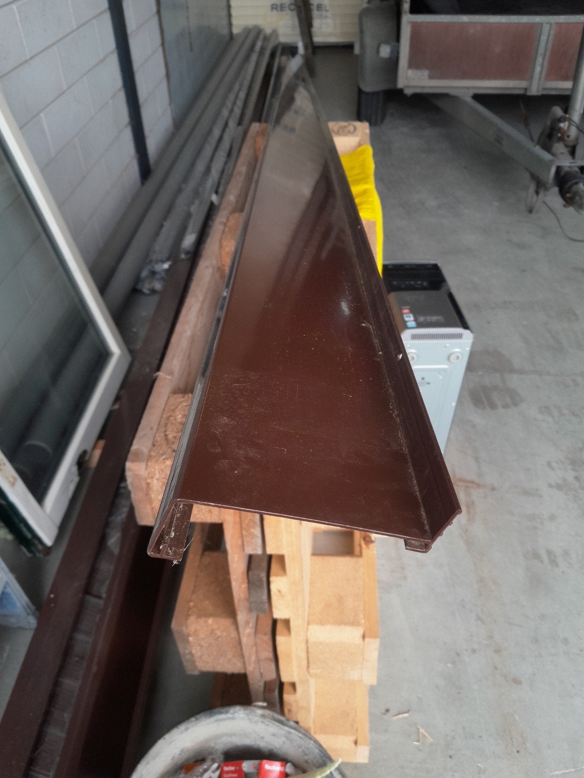 lek dorpels bruin 11cm  lengte 6m., Doe-het-zelf en Verbouw, Metalen, Ophalen, Nieuw, Aluminium