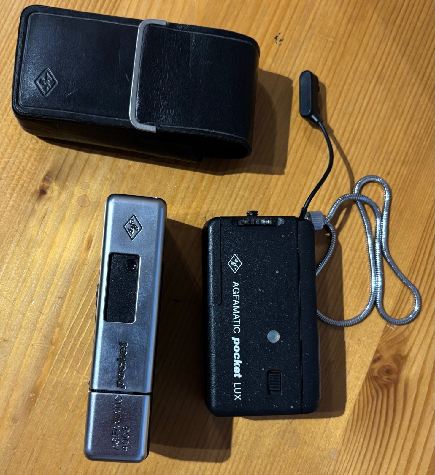 Agfamatic Pocket Lux 4008 met flitser en hoesje, Ophalen, Zo goed als nieuw, Compact, Overige Merken