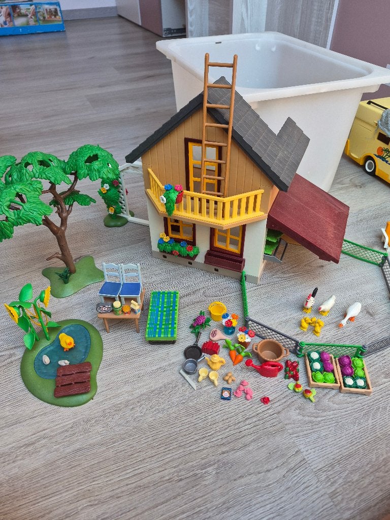 Playmobil 5120-Hoeve met Bio-winkel(Zeer veel extra), Gebruikt, Gebouw, Complete set, Ophalen of Verzenden