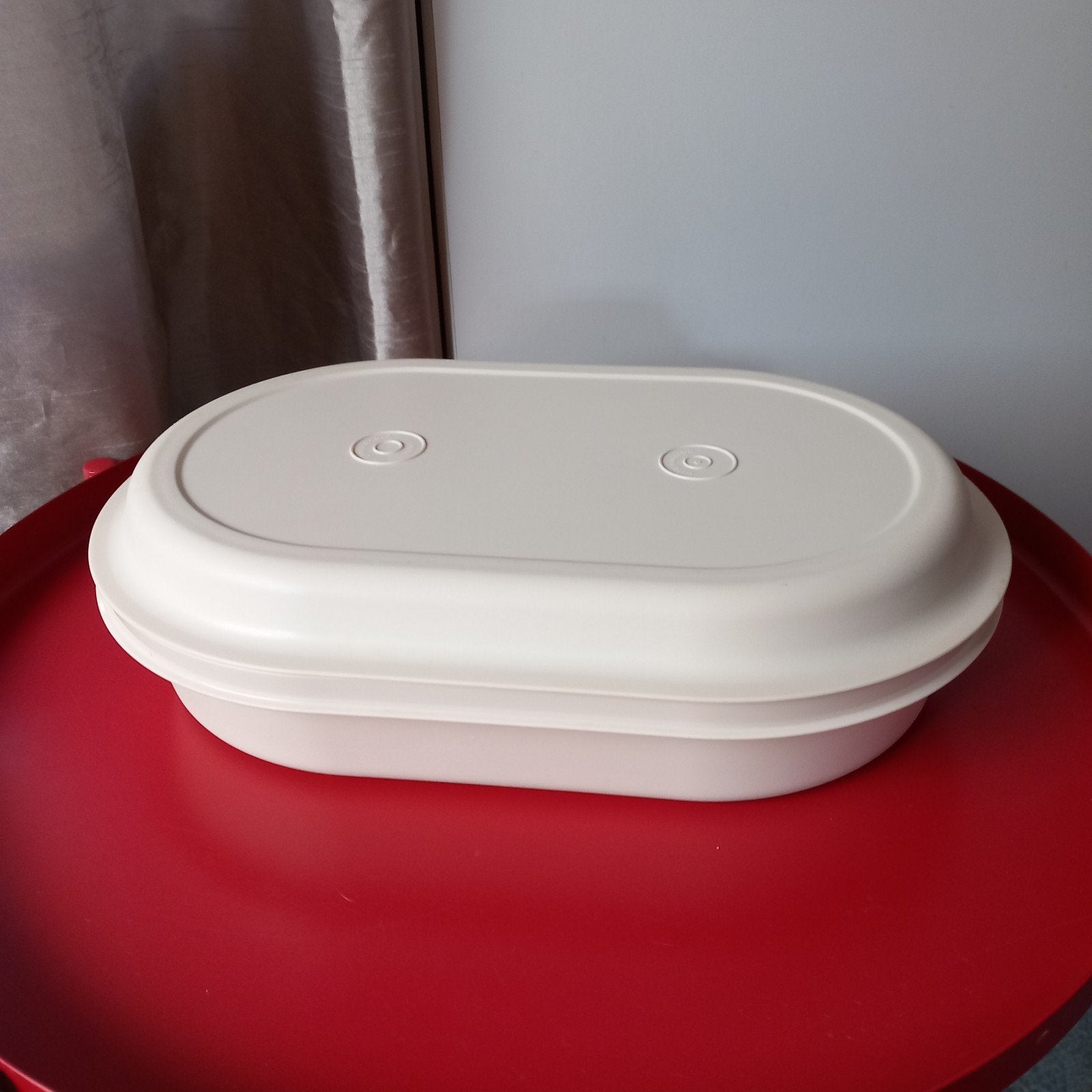 Tupperware ovale schaal, Ophalen of Verzenden, Gebruikt, Crème, Schaal