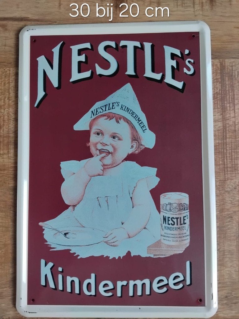 2 RECLAME BORDEN 30 BIJ 20 CM, Verzamelen, Merken en Reclamevoorwerpen, Ophalen, Zo goed als nieuw, Reclamebord