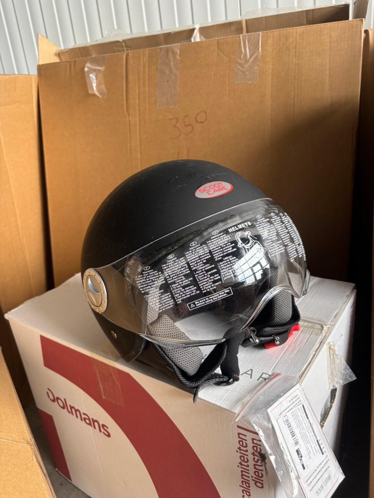 NIEUW Scoot Care Scooterhelm Mat Zwart Maat L Vizier ECE, Jethelm, Aztradingb2b@gmail.com, Violenhoeksweg 15-u, Nieuw met kaartje