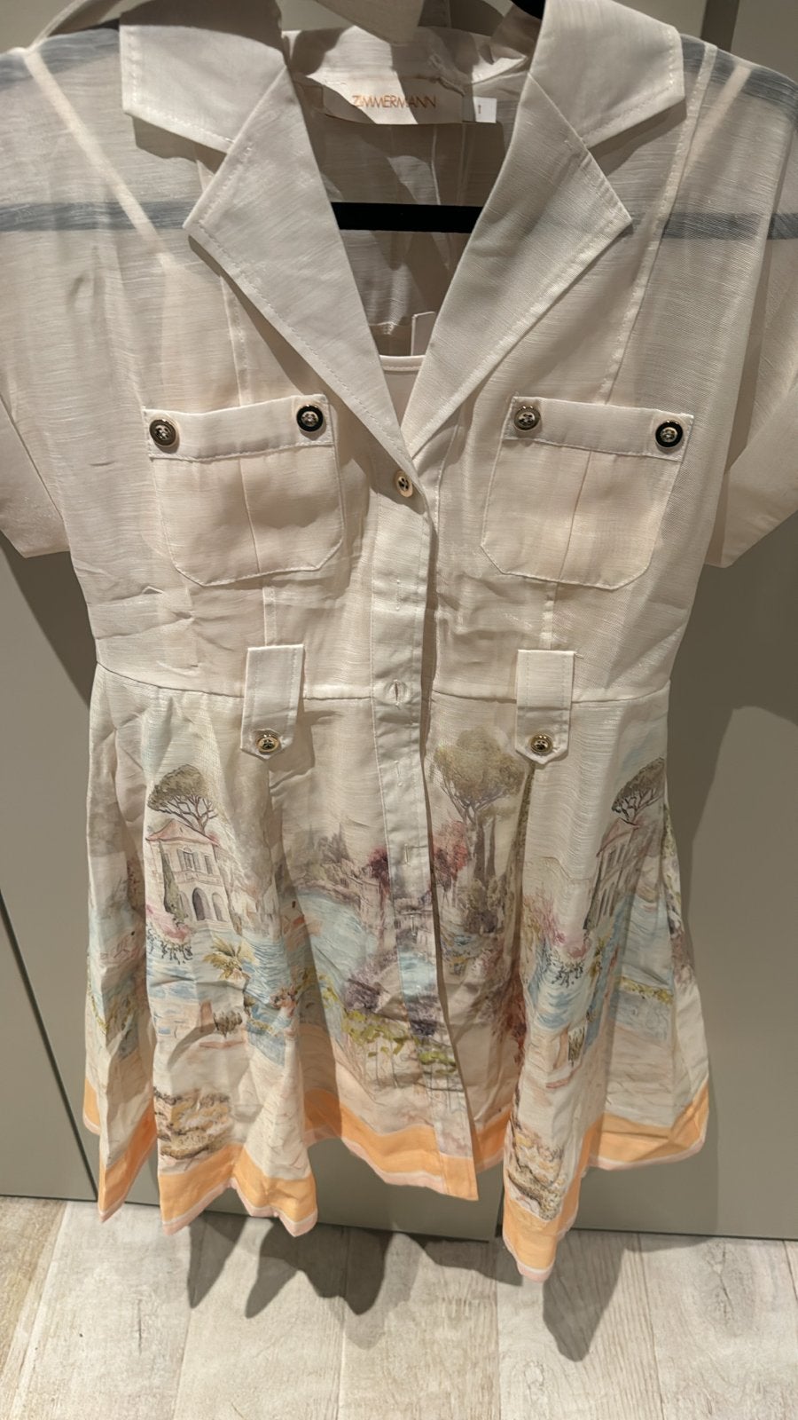 Zimmermannlook jurk met print, maat S, Meerkleurig, Nieuw, Ophalen of Verzenden, Maat 36 (S)