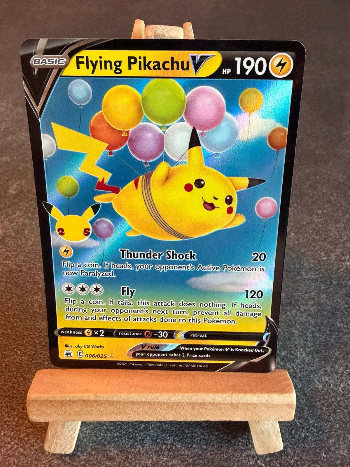 Flying Pikachu V 006 Pokémon Celebrations, Ophalen of Verzenden, Zo goed als nieuw