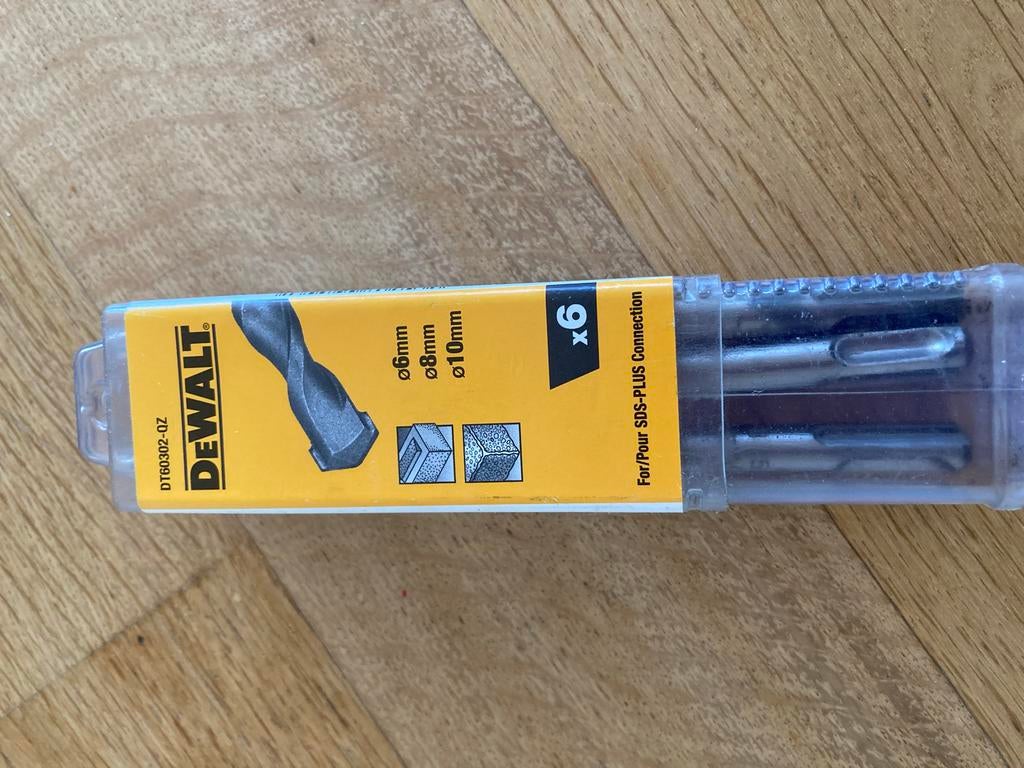 DeWalt SDS-PLUS Boorset - 6mm, 8mm, 10mm (x6), Ophalen of Verzenden, Nieuw