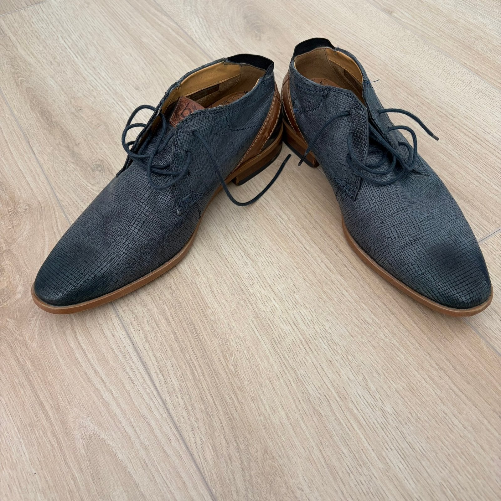 Bugatti Nette Herenschoenen-Veterschoenen - Blauw - Maat 42, Espadrilles of Moccasins, Gedragen, Verzenden, Blauw