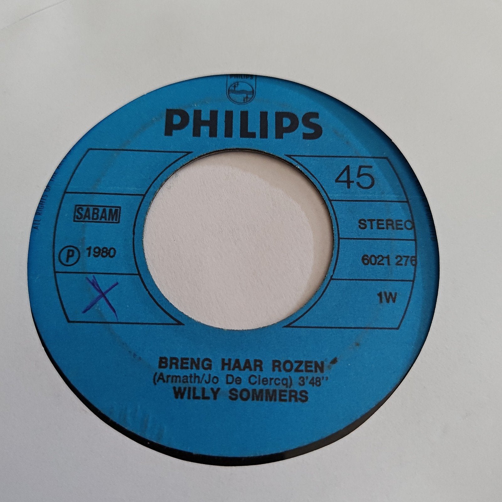 Willy Sommers - Breng Haar Rozen (Philips 1980), Gebruikt, 7 inch, Ophalen of Verzenden, EP