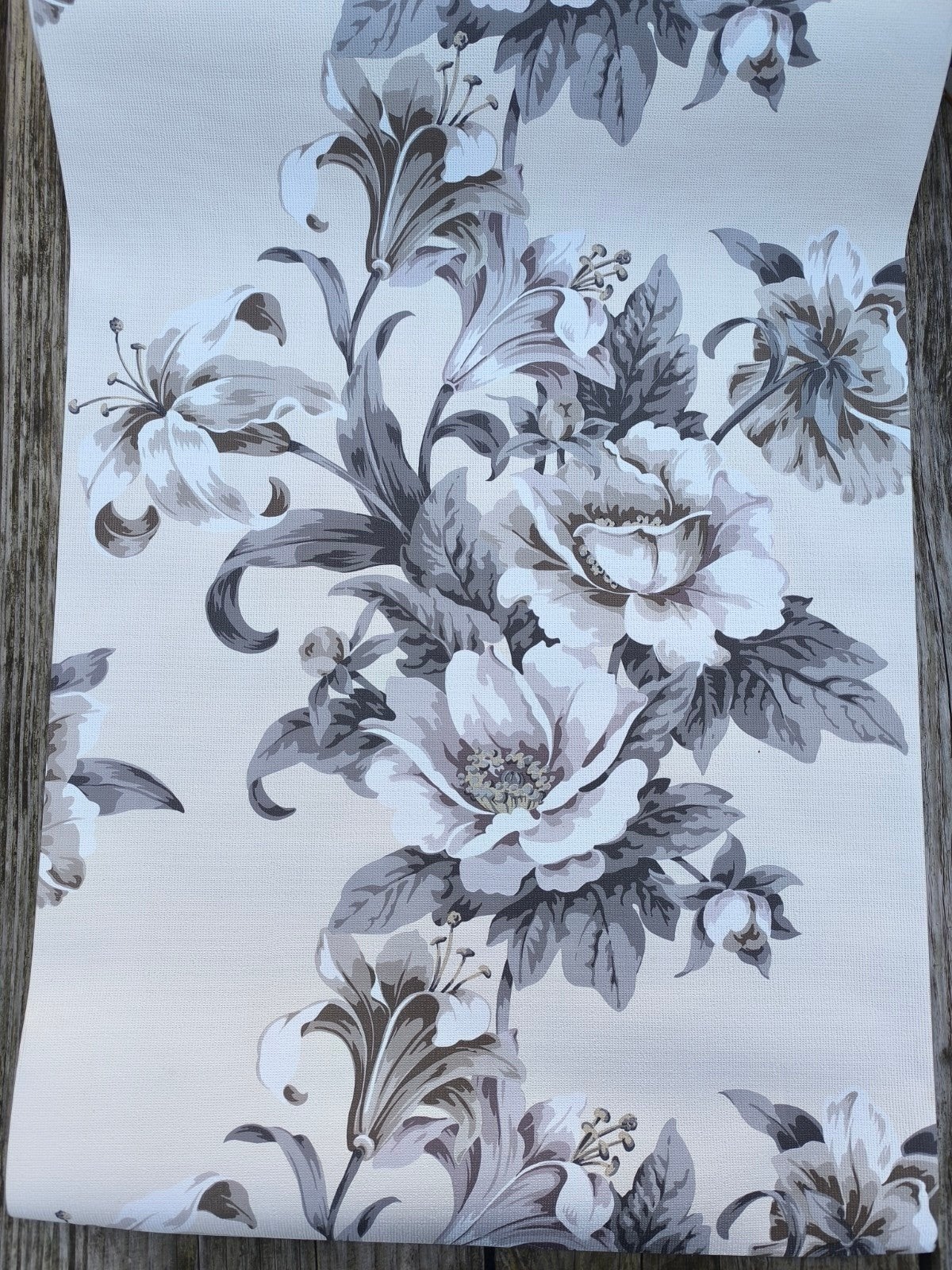 2x Vliesbehang met bloemenpatroon - Praxis Snel Behang, Bloemen, Overige merken, Wit, Modern