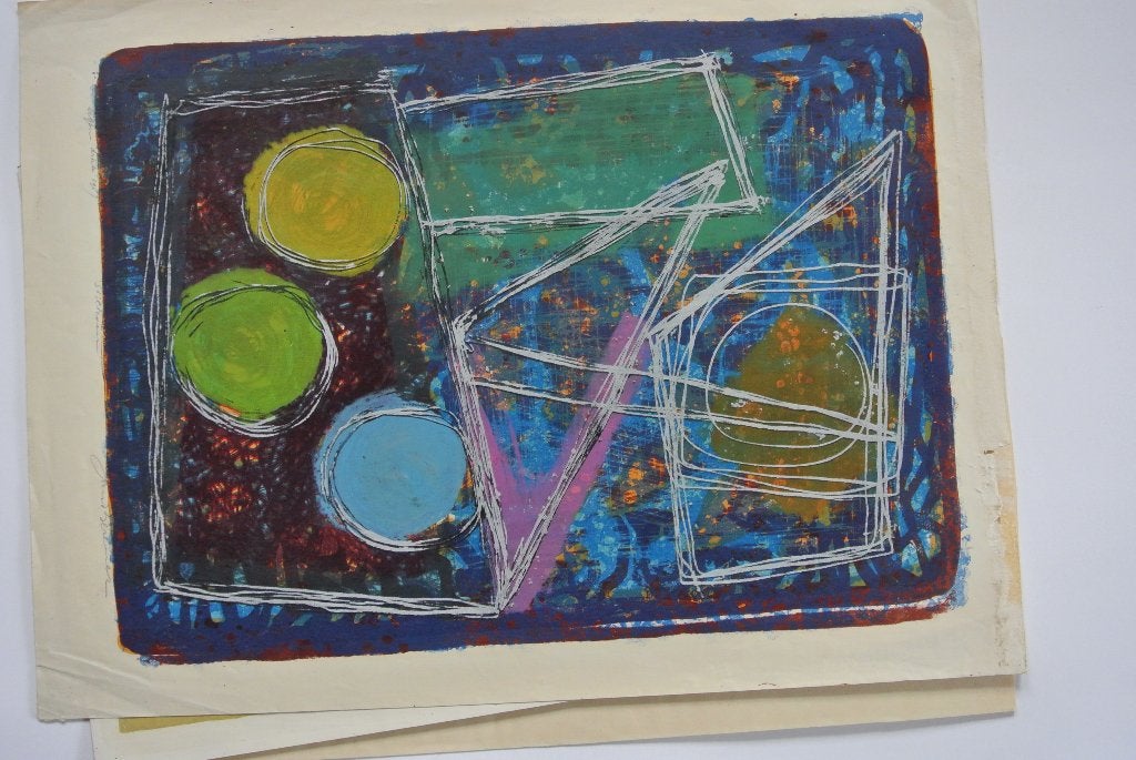 jan bezemer litho abstract, Ophalen of Verzenden