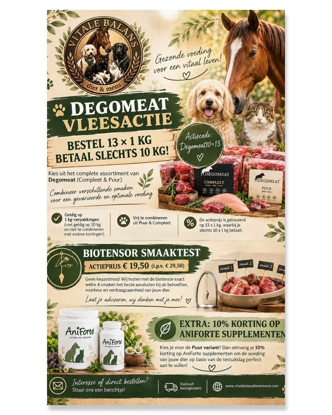 Degomeat kvv voor honden en katten, Dieren en Toebehoren, Ophalen, Hond