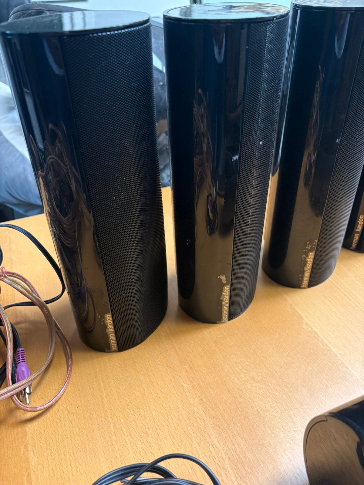 Harman Kardon speaker set, Huis en Inrichting, Kachels, Ophalen, Zo goed als nieuw, Hout