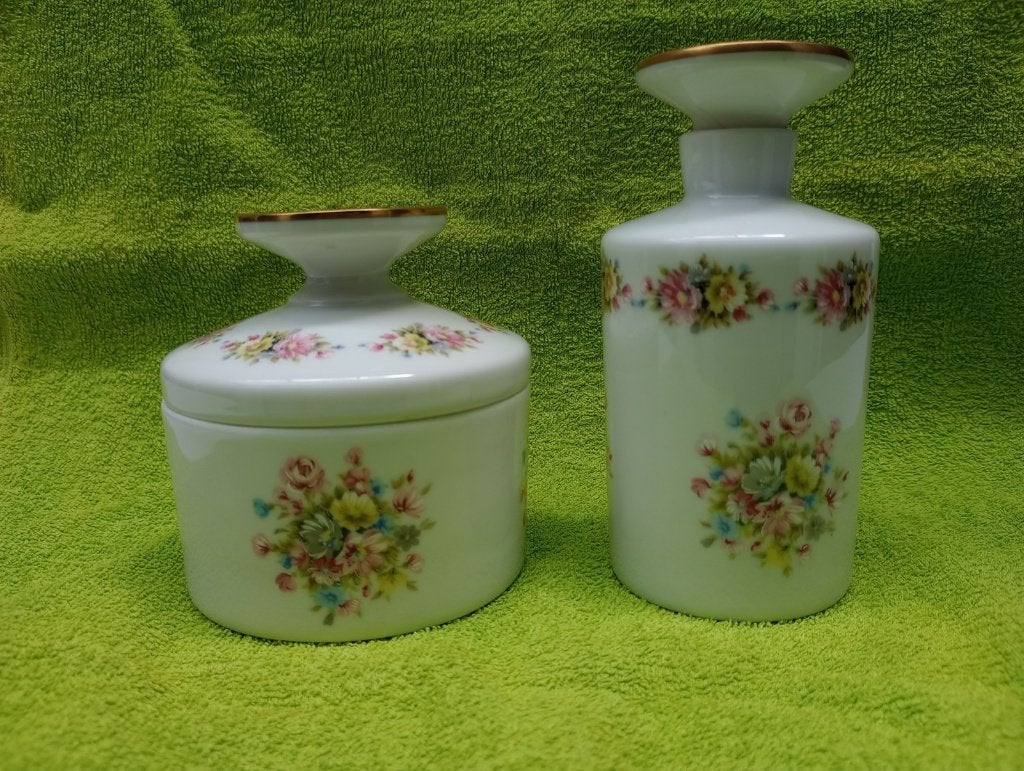 Romantica set : parfumfles + ronde pot, Ophalen
