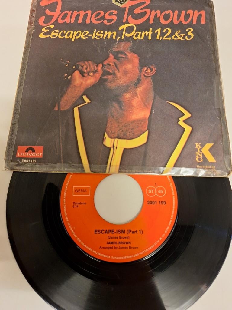 James Brown - Escape-ism, Part 1,2&3.1971, Fotohoes, Verzenden, 1970 - 1979, 7 inch