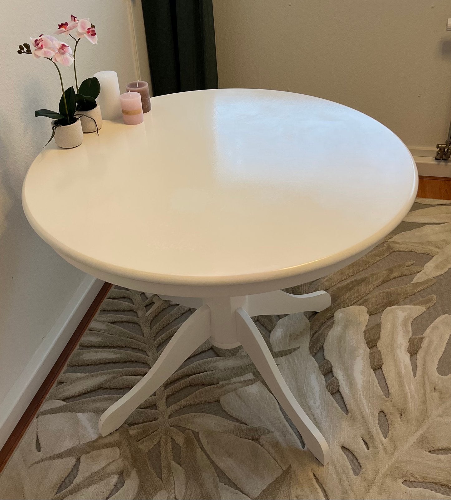 Eettafel rond wit - +/- begin november beschikbaar, Ophalen, Gebruikt, Rond, 100 tot 150 cm