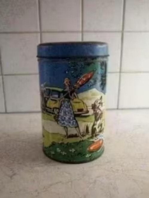 Voorraadbus Blik Brinta Vintage Retro Jaren 50., Ophalen of Verzenden, Zo goed als nieuw