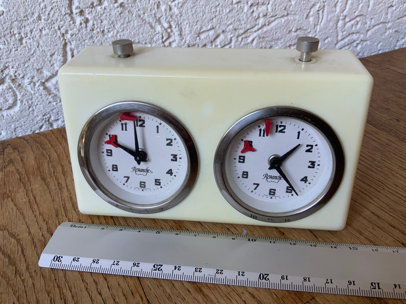 Vintage Mechanische Schaakklok Revanche Germany, Ophalen of Verzenden, Zo goed als nieuw