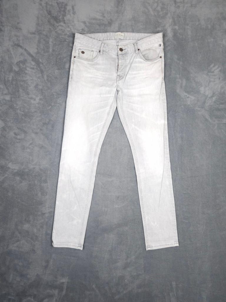 Cast Iron Broek Riser W34 L32 Slim Fit Grijs Jeans Denim., Verzenden, ., Zo goed als nieuw, .