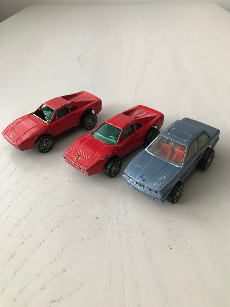3 x Darda racebaan auto BMW Ferrari, Ophalen of Verzenden, Gebruikt, Opwindmechanisme, Overige merken