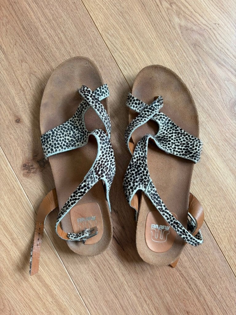 Maruti sandalen met luipaardprint - Maat 40, Overige kleuren, Zo goed als nieuw, Maruti, Sandalen of Muiltjes