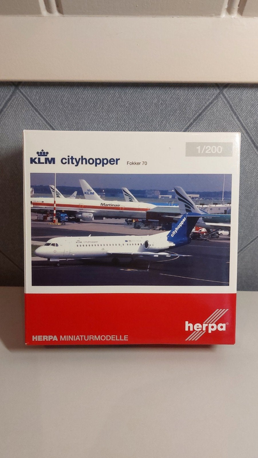 Herpa KLM cityhopper fokker 70, Verzamelen, Ophalen of Verzenden, Nieuw, Schaalmodel
