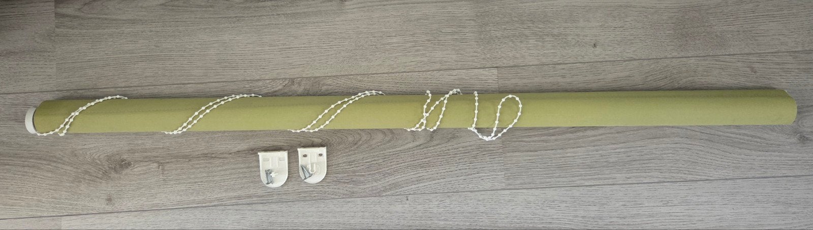 Groen rolgordijn met ketting incl. ophangsyst. B115xL150+cm, Huis en Inrichting, Ophalen, Gebruikt, Rolgordijn, Rolgordijn