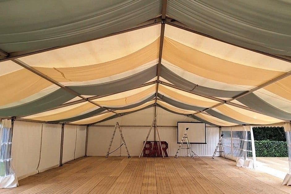 doeken voor versiering grote feesttent, Tuin en Terras, Ophalen, 8 meter of meer, Minder dan 4 meter, Opvouwbaar