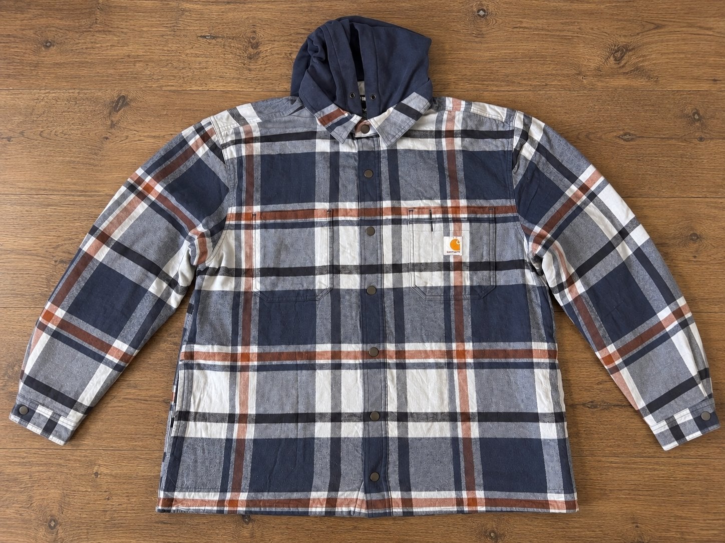Carhartt Geruite Jas Heren Maat L |Hooded Jacket|Overshirt |, Carhartt, Ophalen of Verzenden, Zo goed als nieuw, Meerkleurig