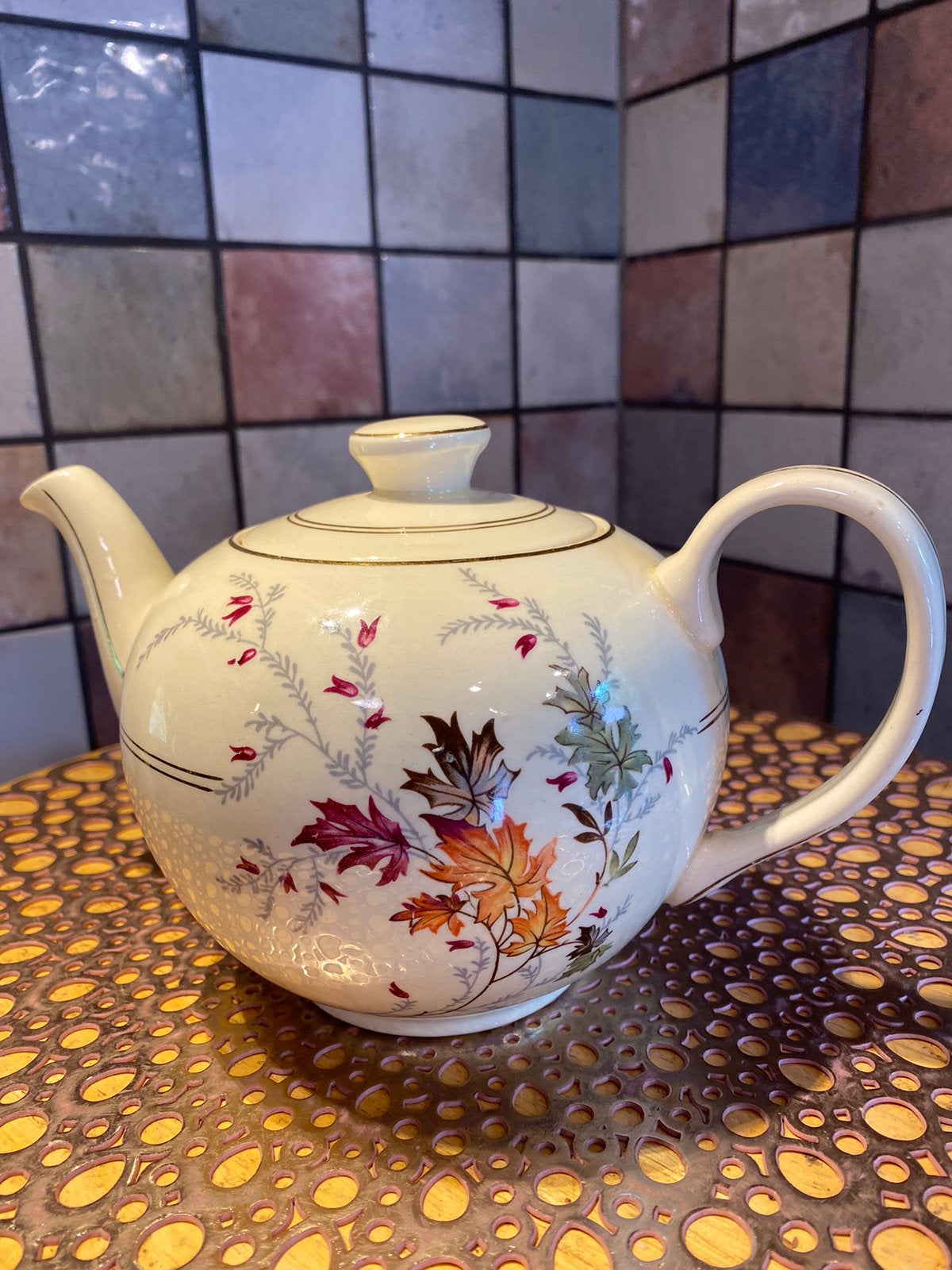 Plazuid,Zuid-Holland Gouda,antieke/vintage platelen theepot, Ophalen of Verzenden