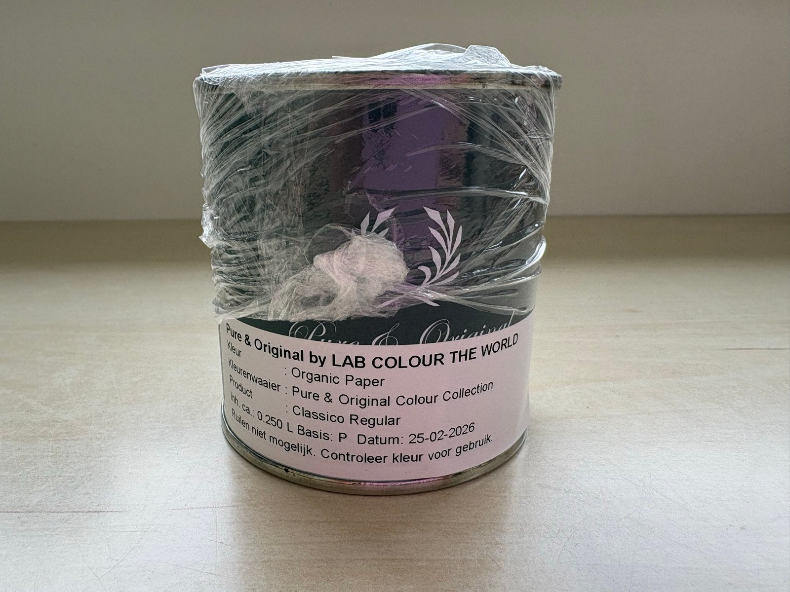 Pure & Original Muurverf Organic Paper 0.25L Nieuw, Overige kleuren, Nieuw, Ophalen of Verzenden, Verf