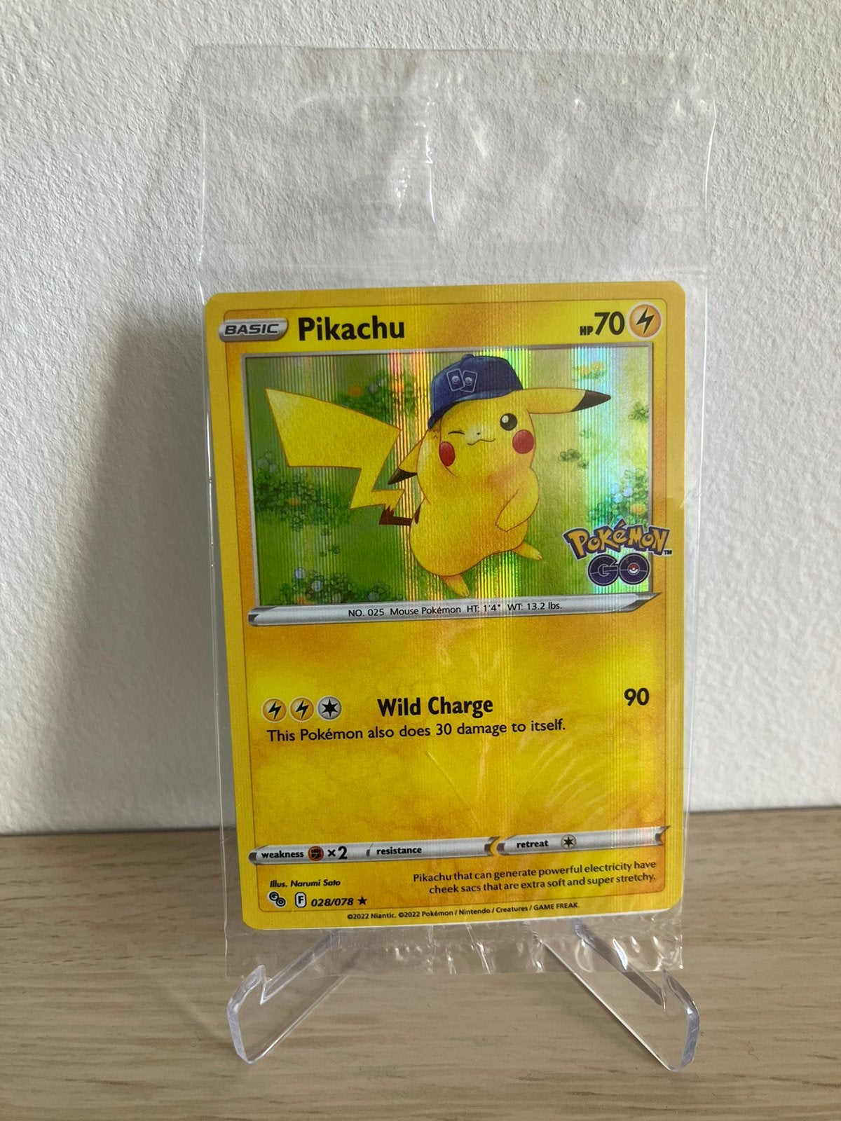 Pikachu 028/078 holo Pokemon GO stamp promo GESEALD, Hobby en Vrije tijd, Verzamelkaartspellen | Pokémon, Ophalen of Verzenden