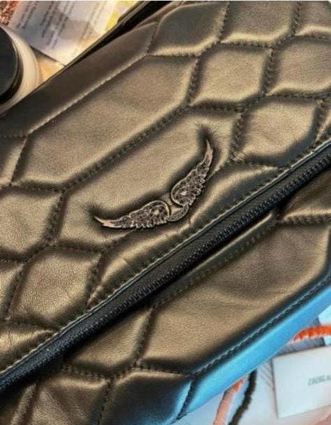 NEW- Zadig et Voltaire - XL Rocky Quilted bag- leather Black, Ophalen of Verzenden, Nieuw, Zwart, Schoudertasje