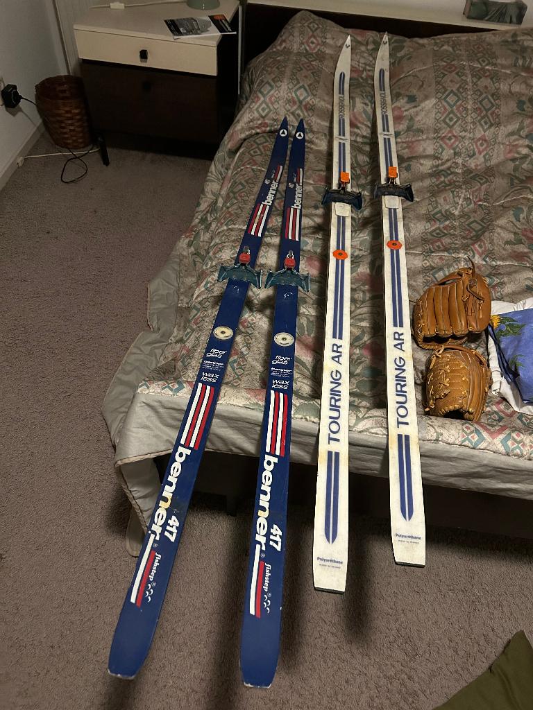 2 paar langlaufskies + stokken, Sport en Fitness, Skiën en Langlaufen, Ophalen, Rossignol, Ski's, Gebruikt